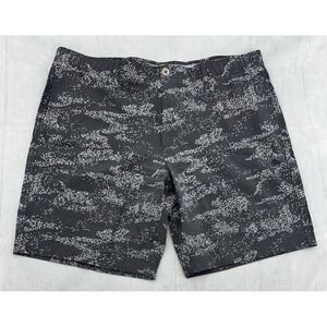 Under Armour Shorts Mens 40 Golf Camouflage Printed Black Gray Lightweight NEW